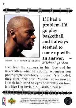 Back of Michael Jordan