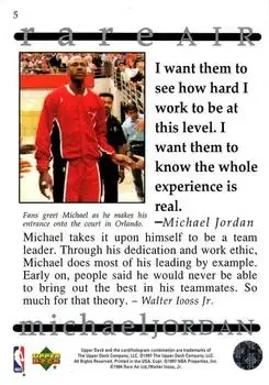 Back of Michael Jordan