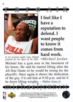 Back of Michael Jordan