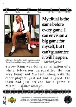 Back of Michael Jordan