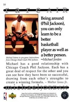 Back of Michael Jordan