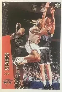 1997 Upper Deck Ole NBA Stickers (Argentina) #3 John Starks