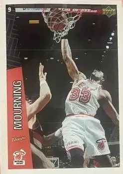 1997 Upper Deck Ole NBA Stickers (Argentina) #9 Alonzo Mourning