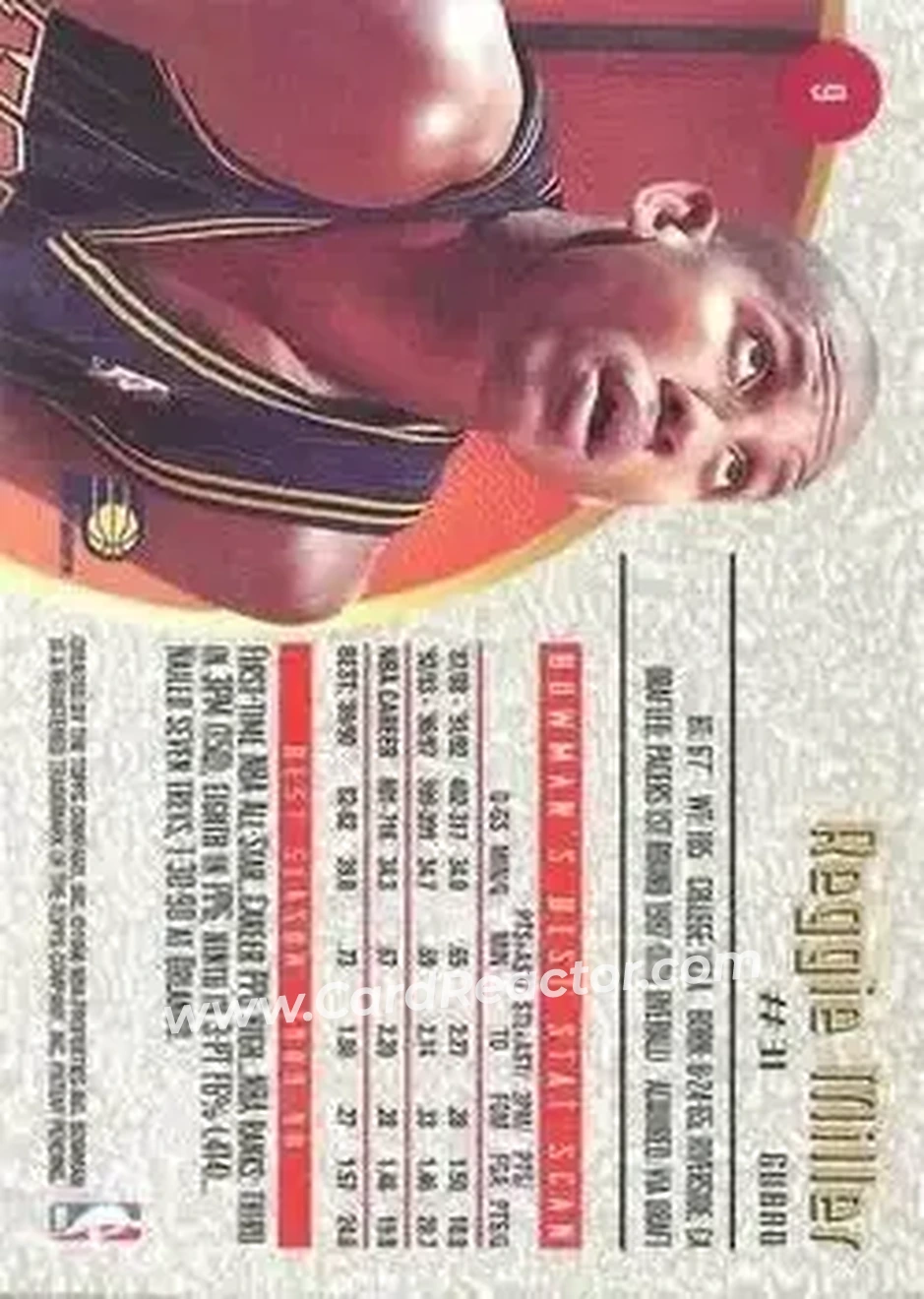 Back of Reggie Miller