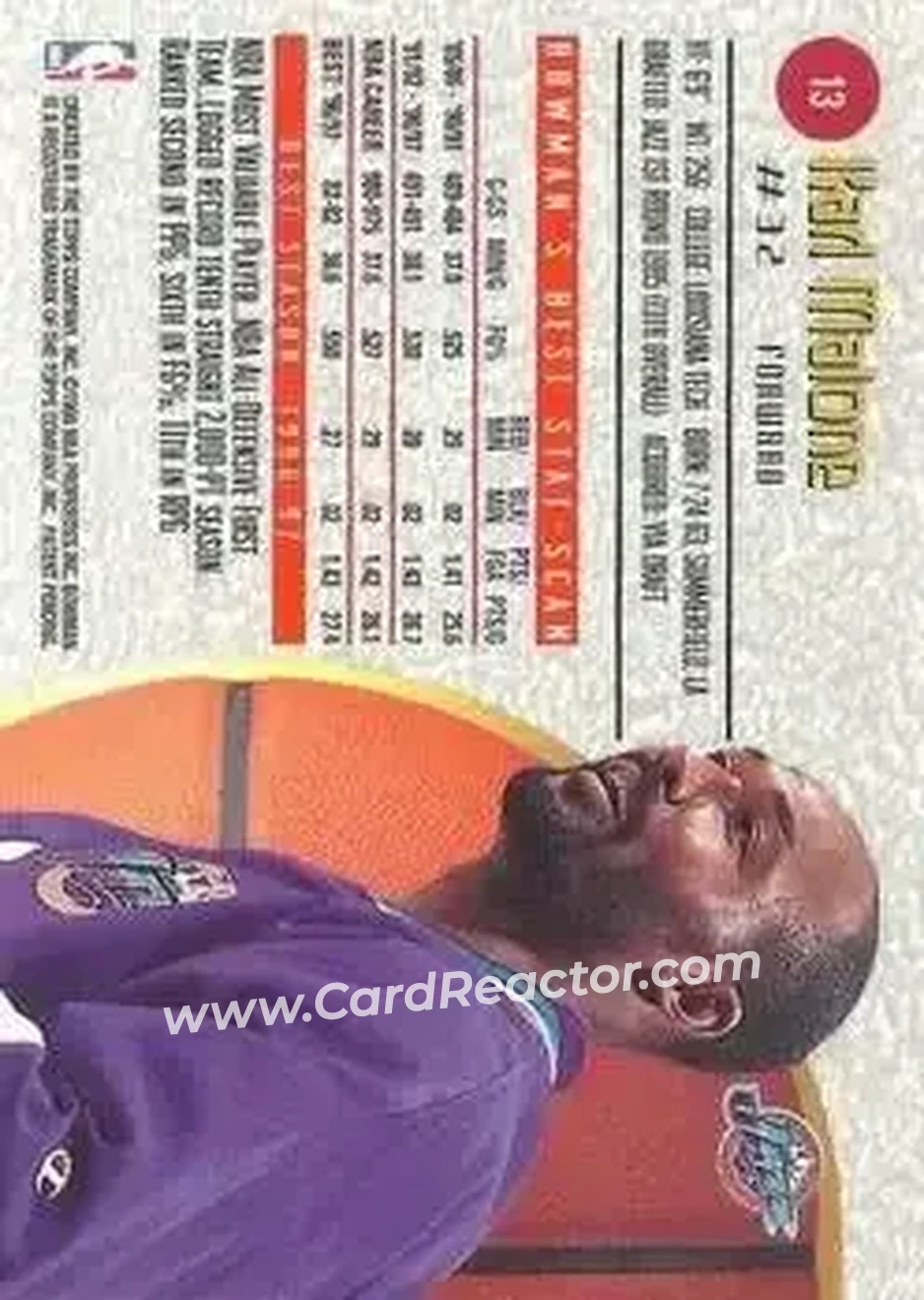 Back of Karl Malone