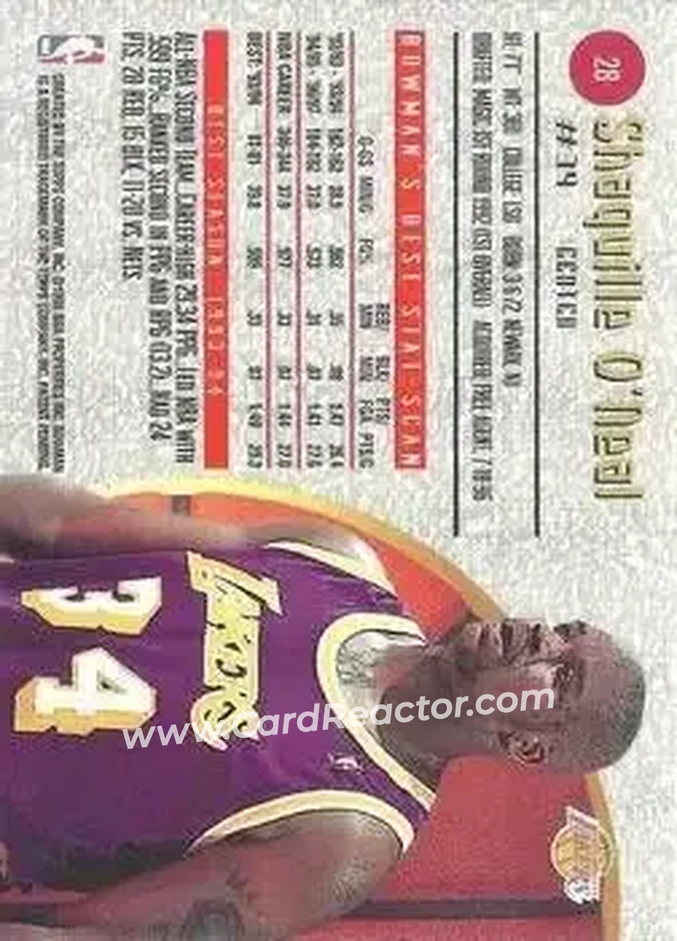 Back of Shaquille O'Neal