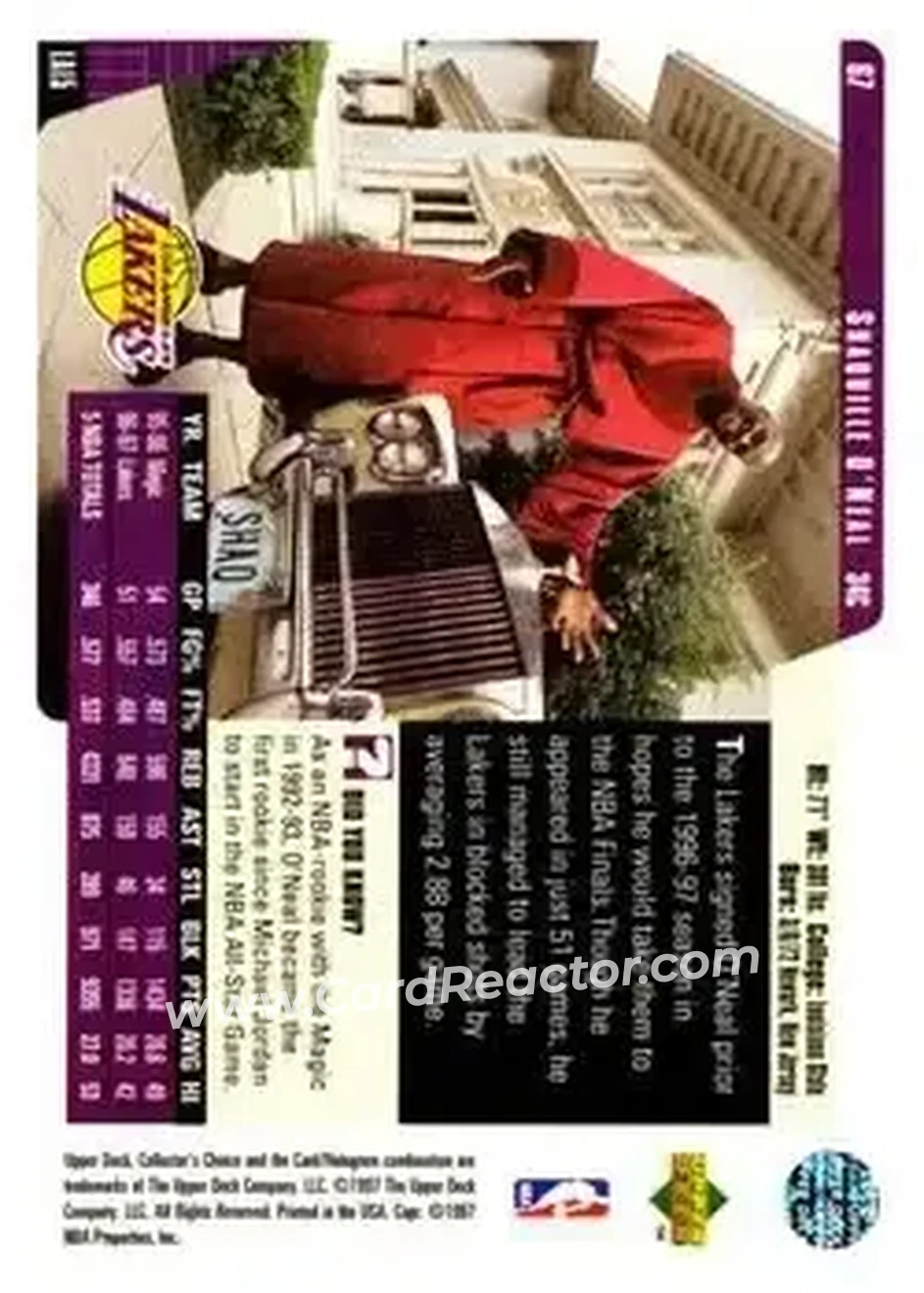 Back of Shaquille O'Neal