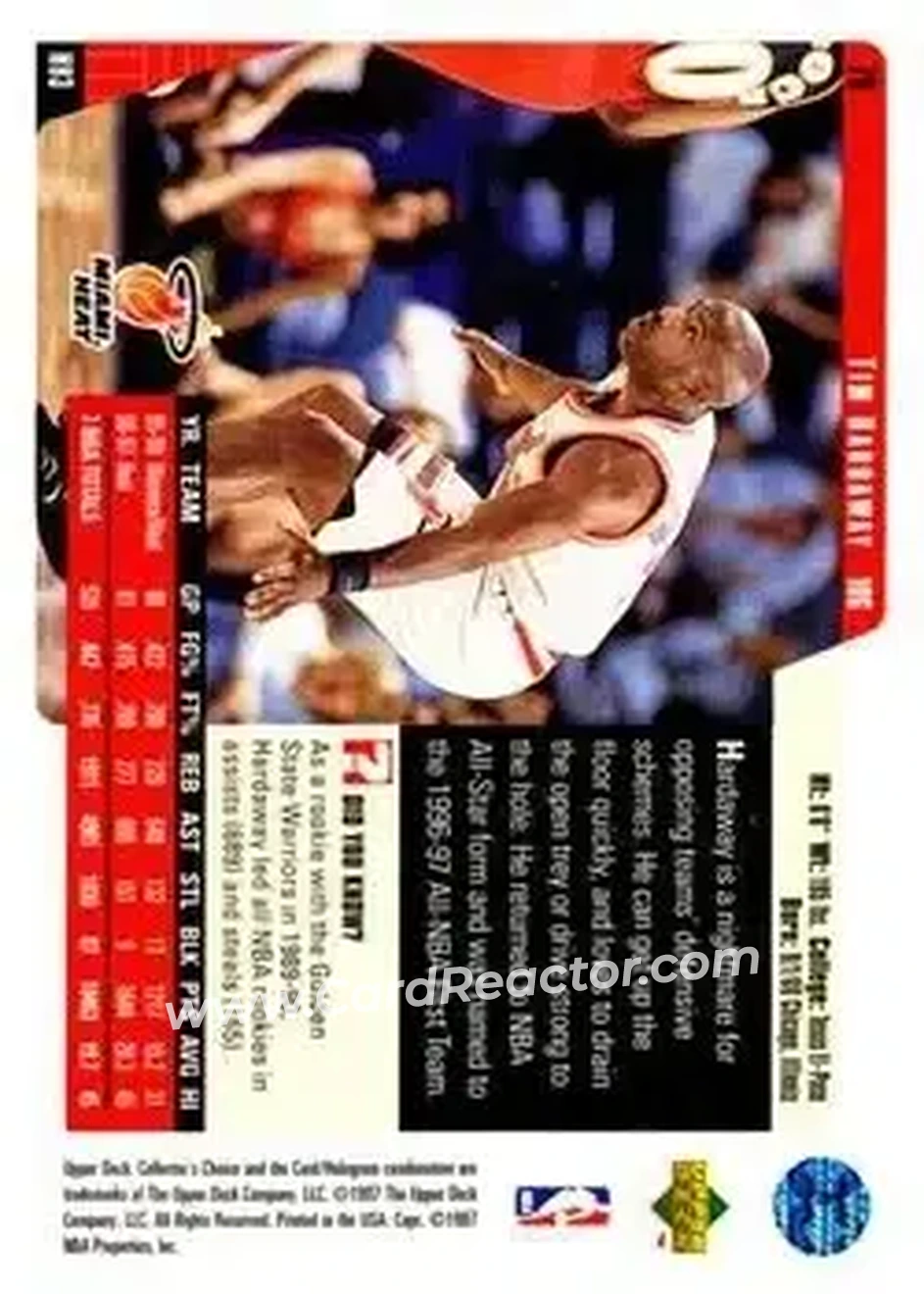 Back of Tim Hardaway