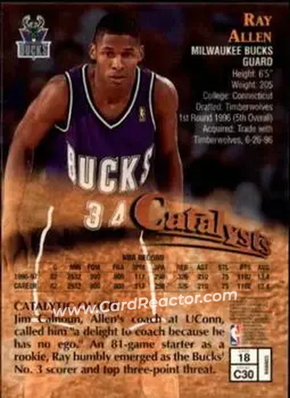 Back of Ray Allen