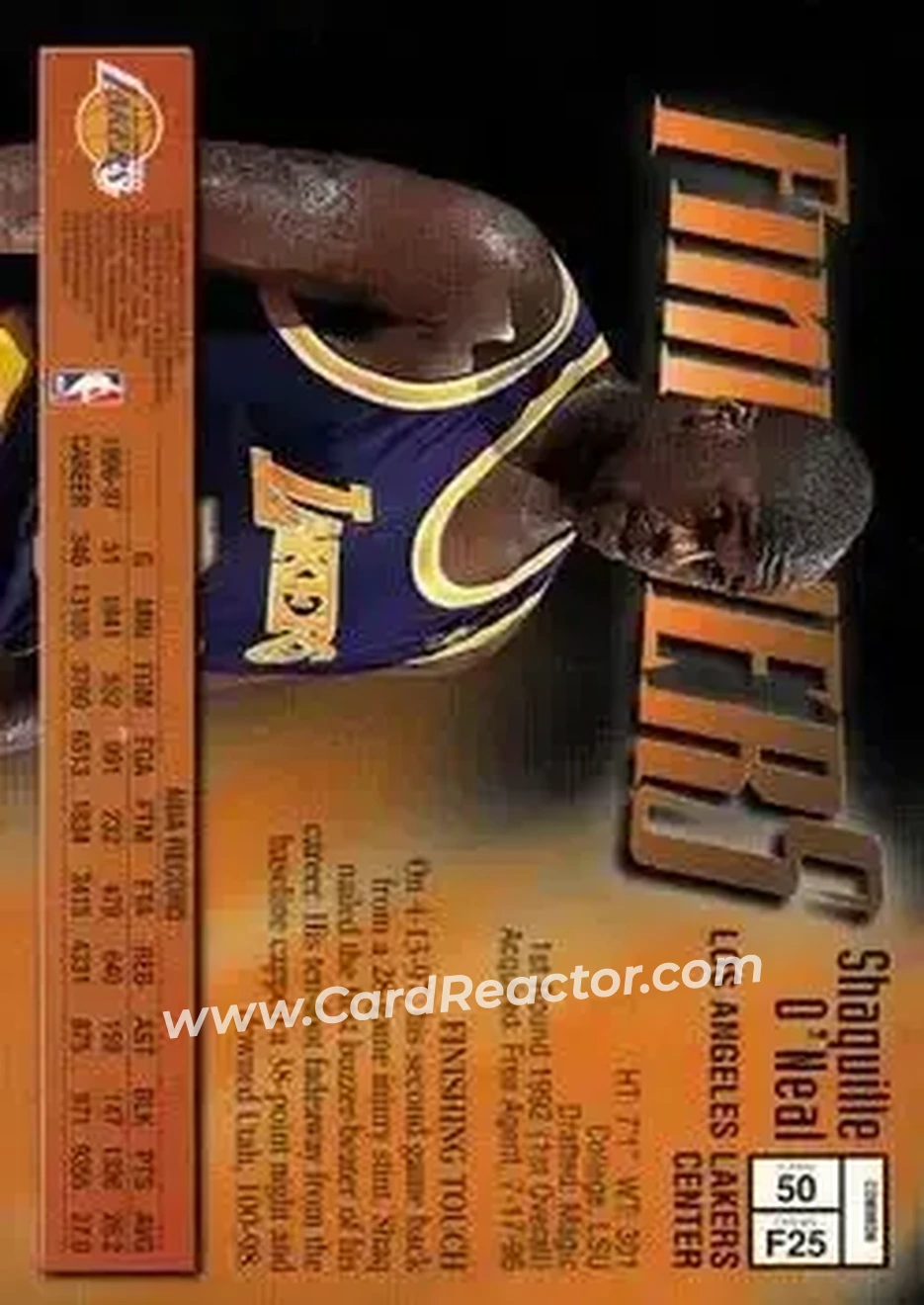 Back of Shaquille O'Neal