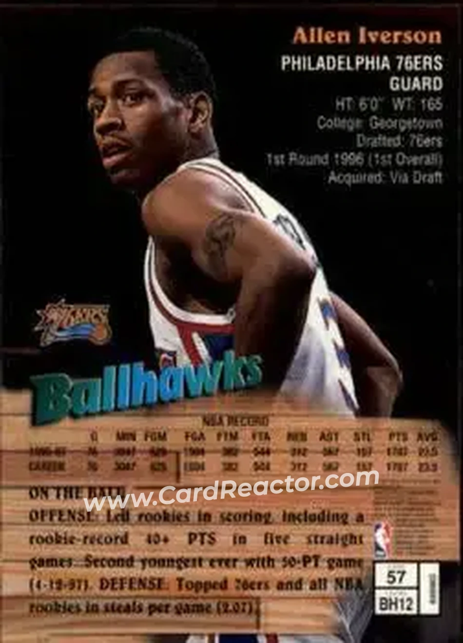 Back of Allen Iverson