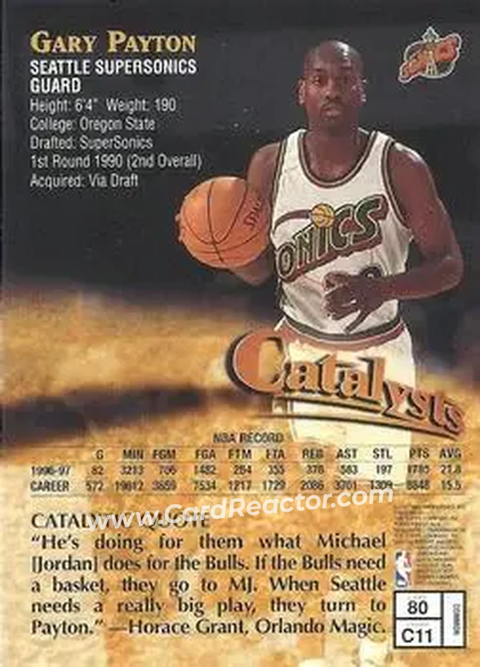 Back of Gary Payton