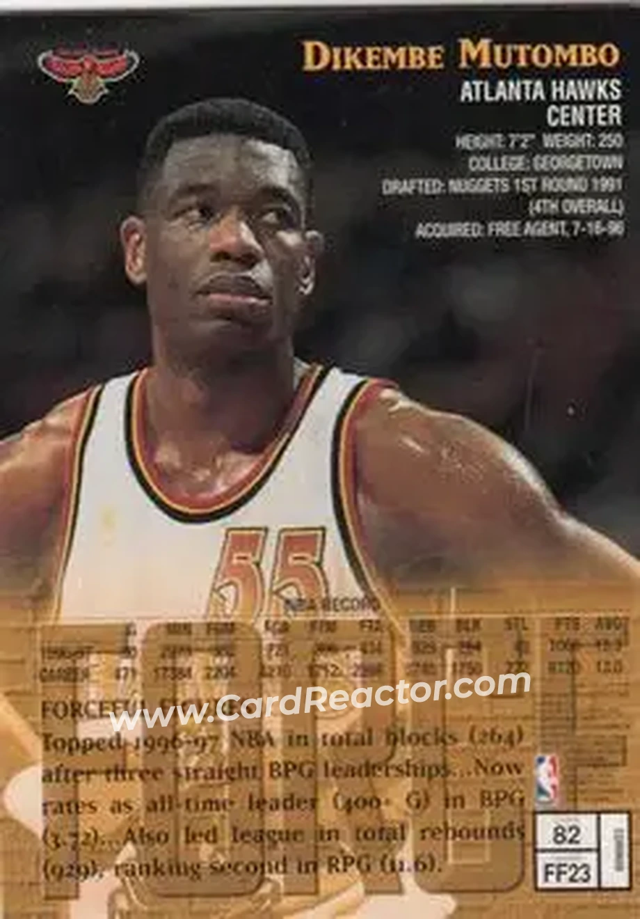 Back of Dikembe Mutombo