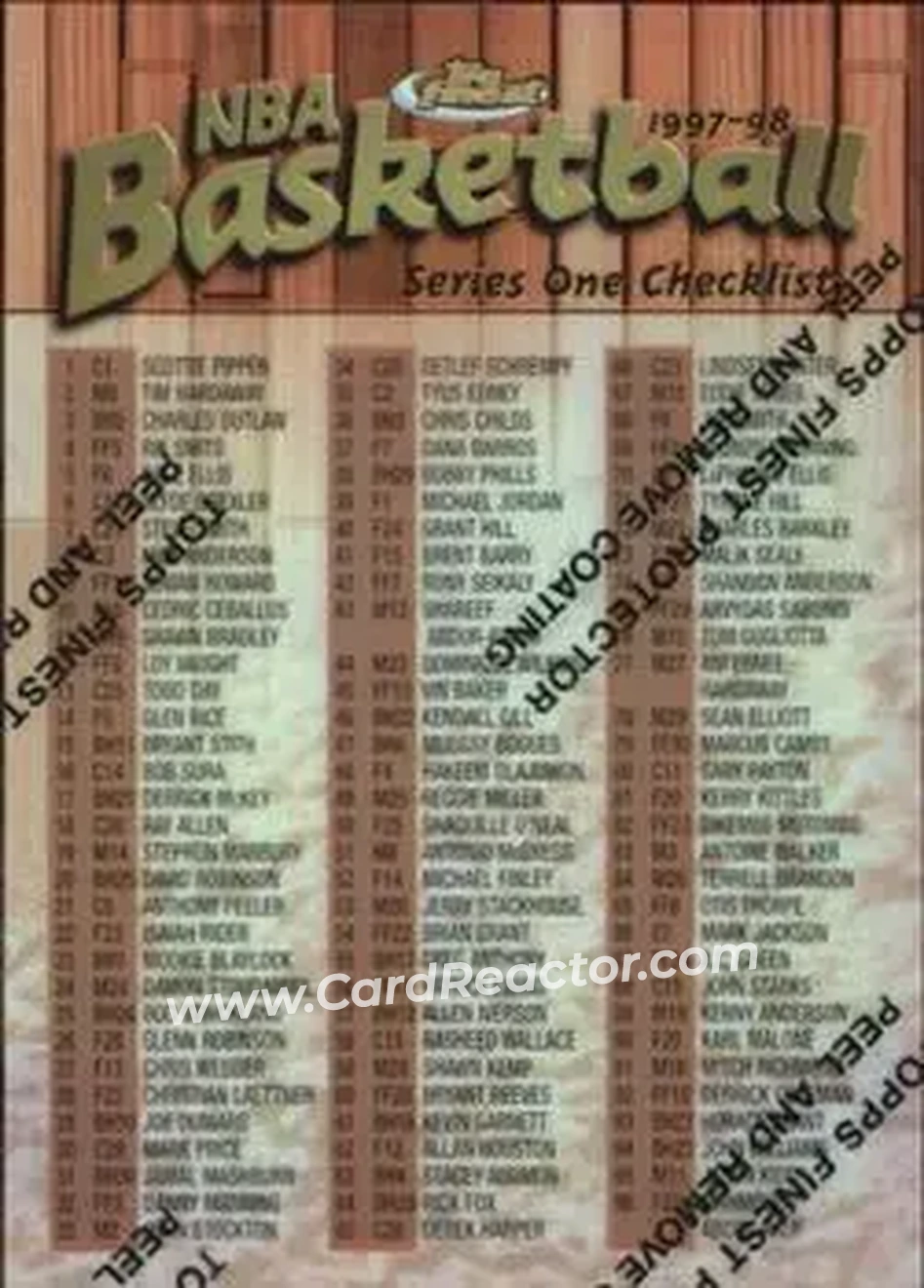 1997-98 Finest #100 - Card #100 - Front 1997-98 Finest #100 - Card #100 - Front
