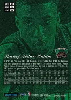 Back of Shareef Abdur-Rahim