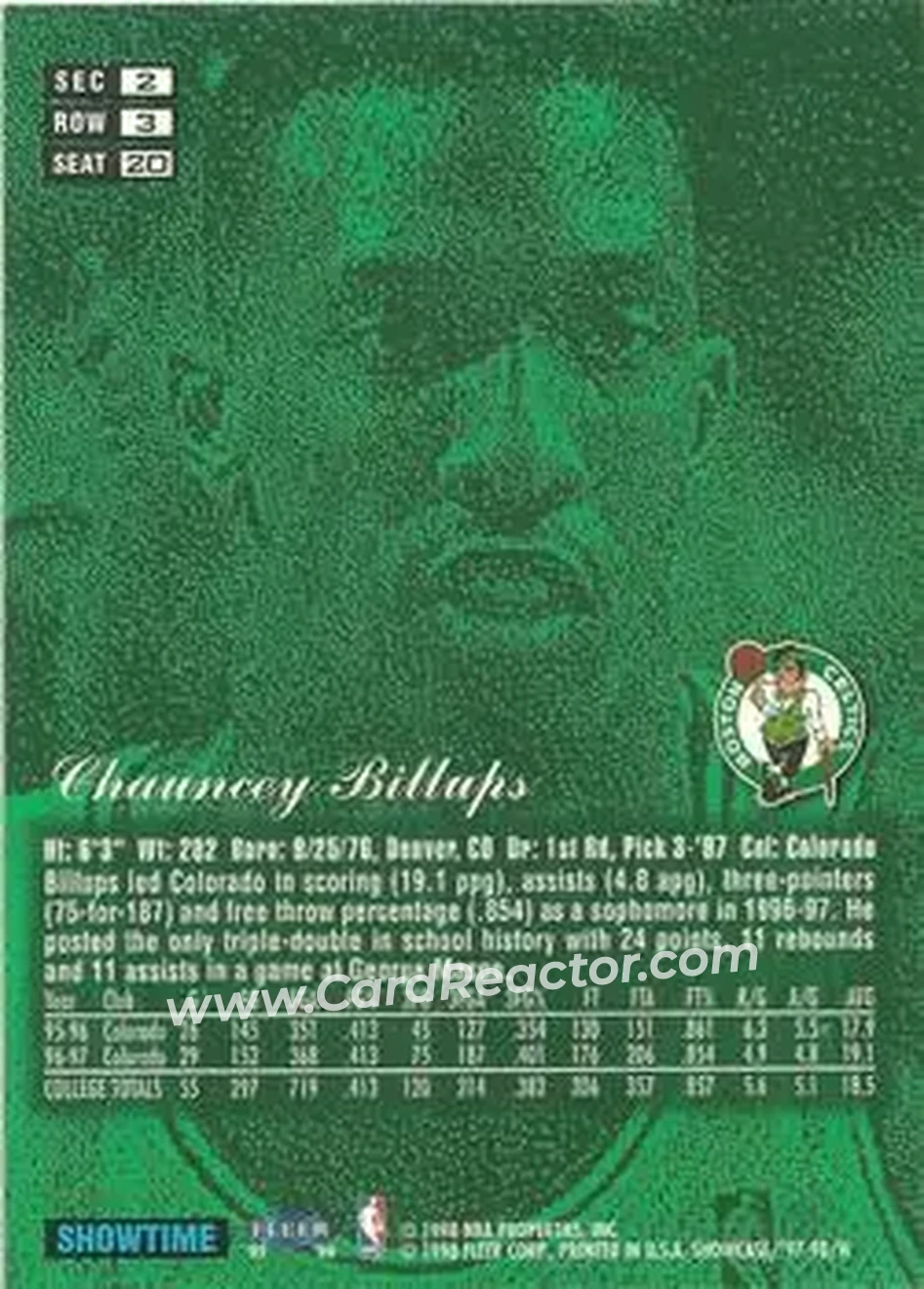 Back of Chauncey Billups