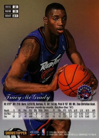 Verso de Tracy McGrady