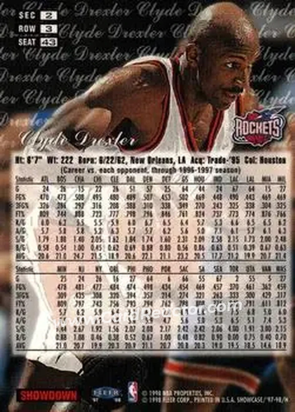 Back of Clyde Drexler