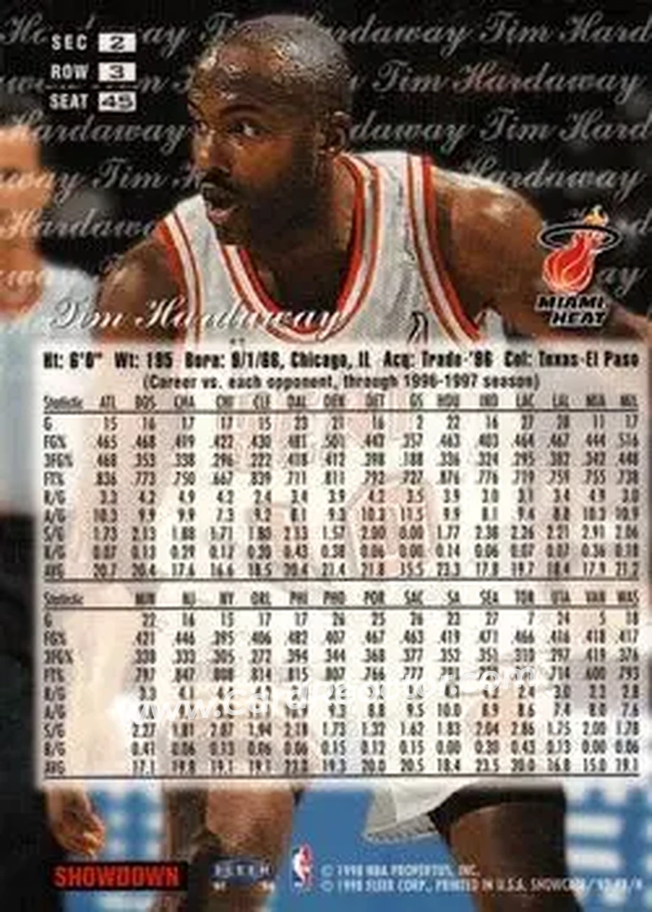 Back of Tim Hardaway