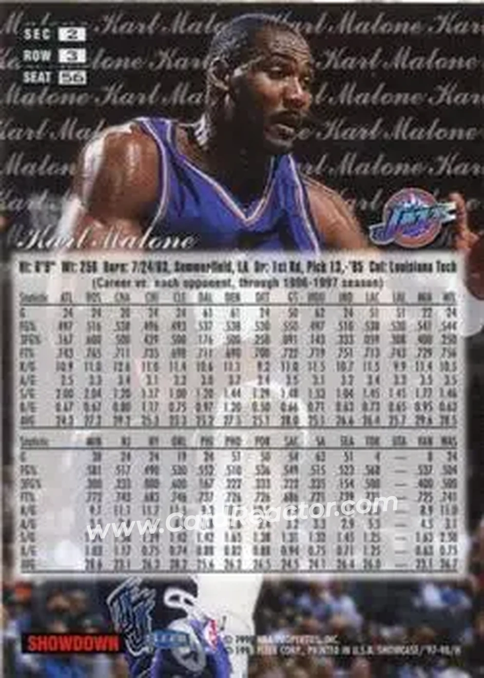 Back of Karl Malone