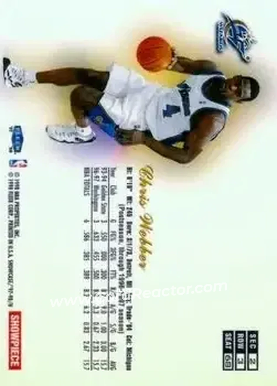 Back of Chris Webber