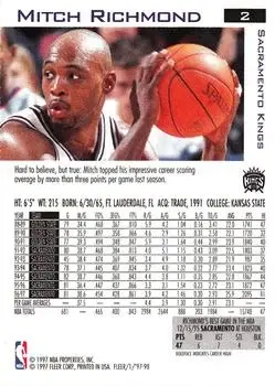Back of Mitch Richmond