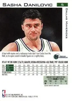 Back of Sasha Danilović