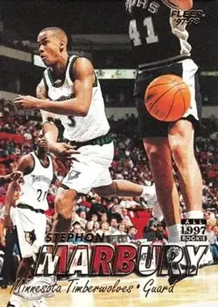 1997-98 Fleer #25 - Stephon Marbury - Minnesota Timberwolves 1997-98 Fleer #25 - Stephon Marbury - Minnesota Timberwolves
