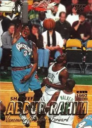 1997-98 Fleer #27 - Shareef Abdur-Rahim - Vancouver Grizzlies 1997-98 Fleer #27 - Shareef Abdur-Rahim - Vancouver Grizzlies