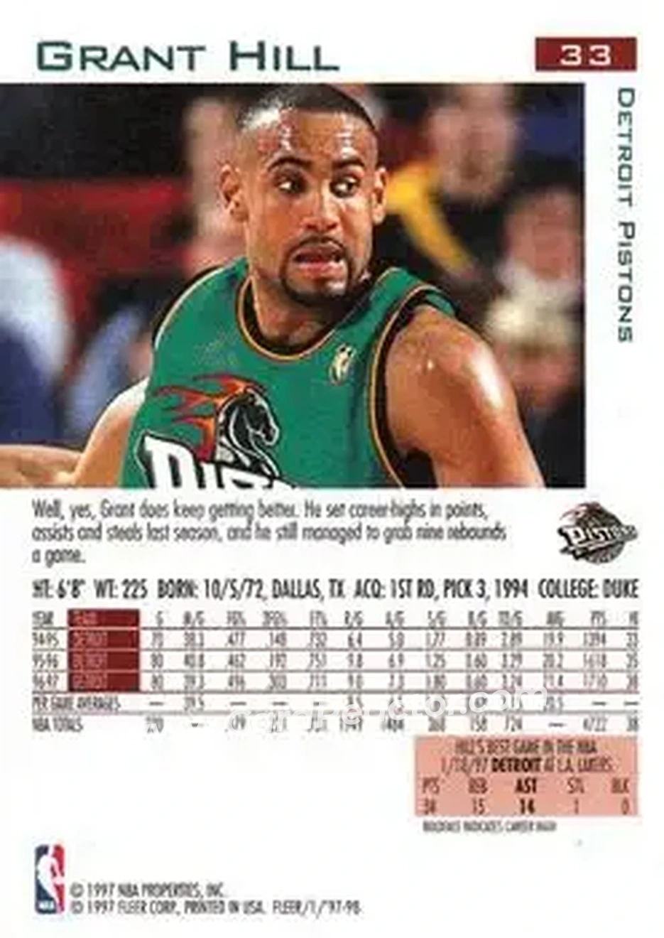 Back of Grant Hill