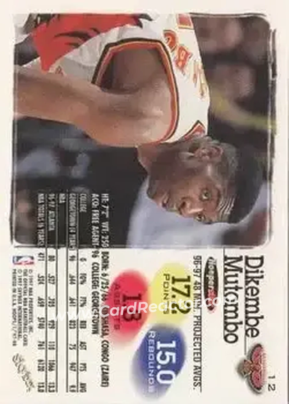 Back of Dikembe Mutombo