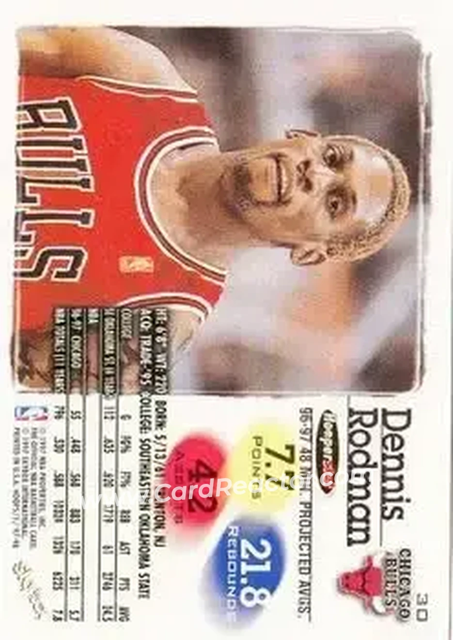 Back of Dennis Rodman