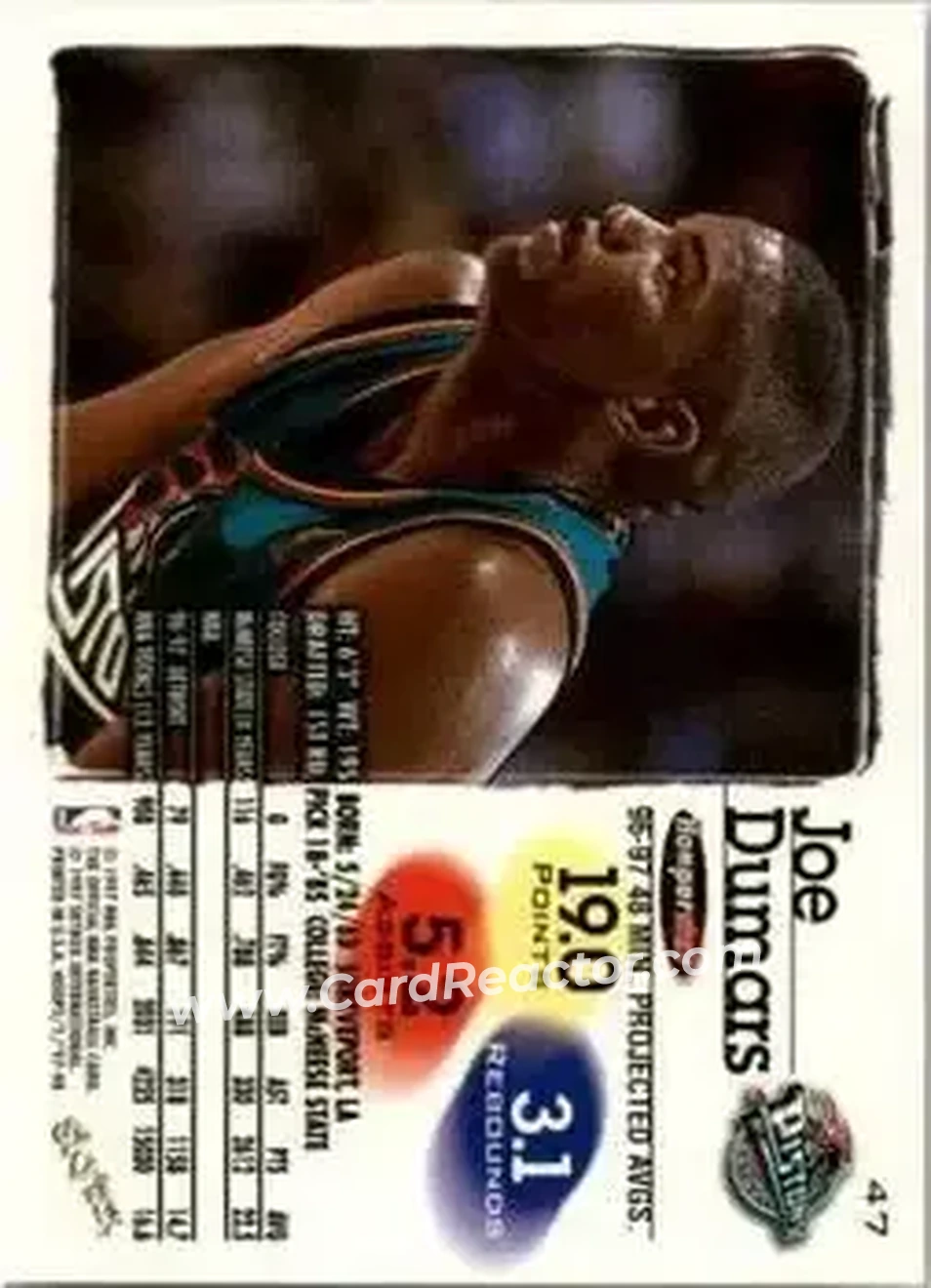 Back of Joe Dumars