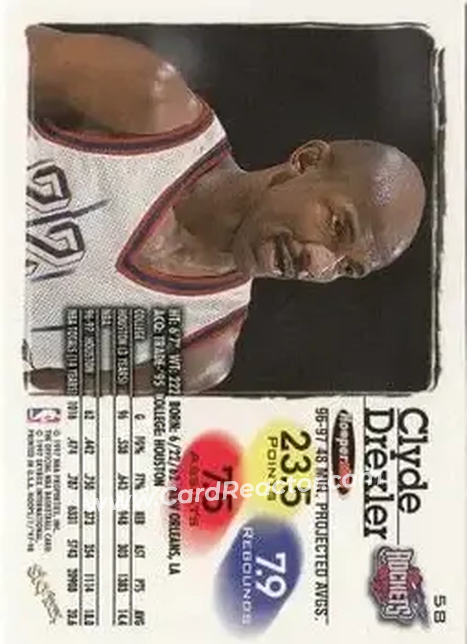 Back of Clyde Drexler