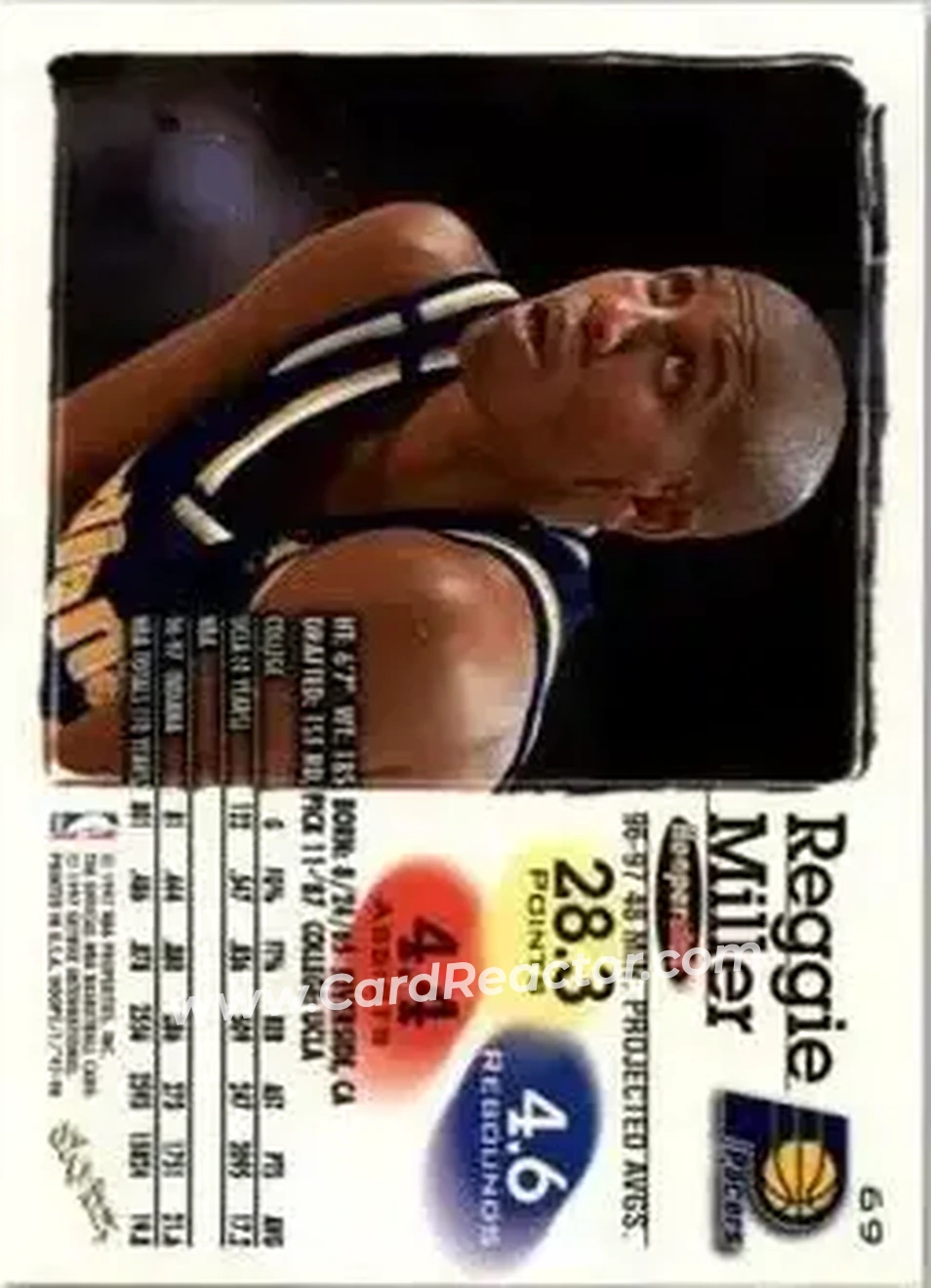 Back of Reggie Miller