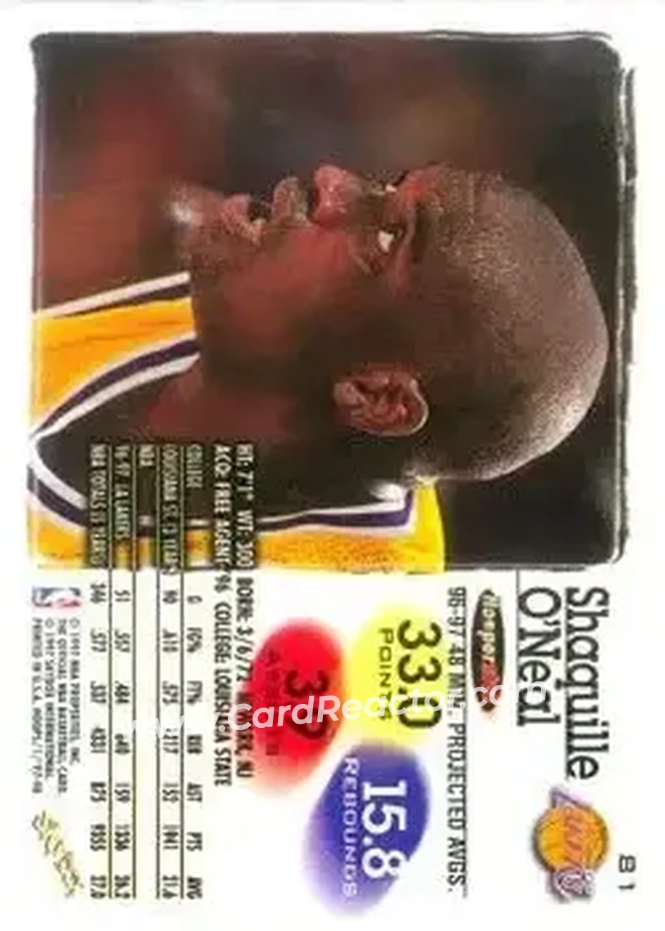 Back of Shaquille O'Neal