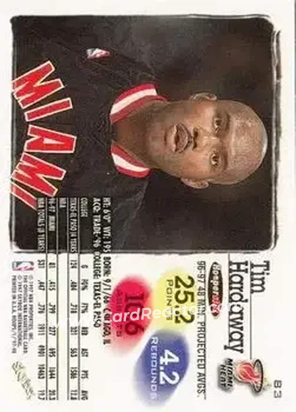 Back of Tim Hardaway