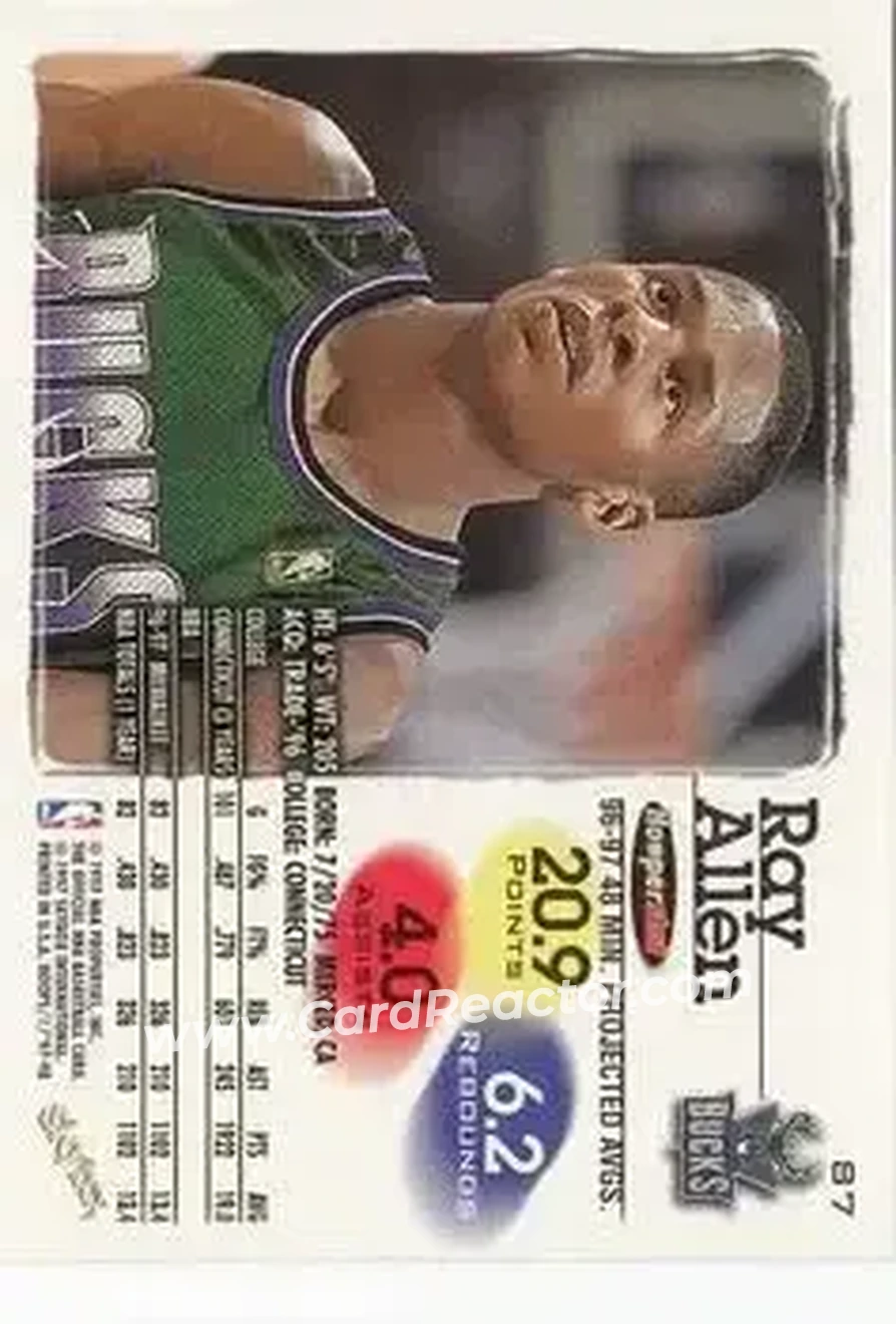 Back of Ray Allen