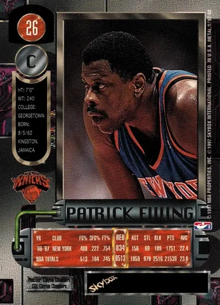 Patrick Ewing Rückseite