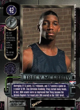 Tracy McGrady 뒷면
