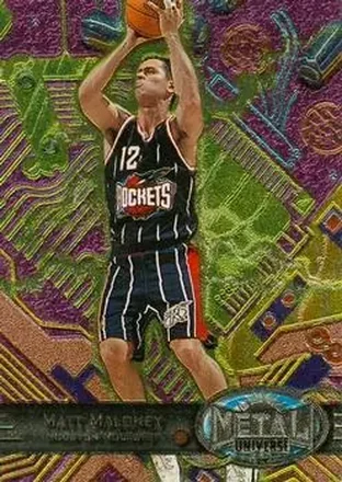 1997-98 Metal Universe #48 - Matt Maloney - Houston Rockets