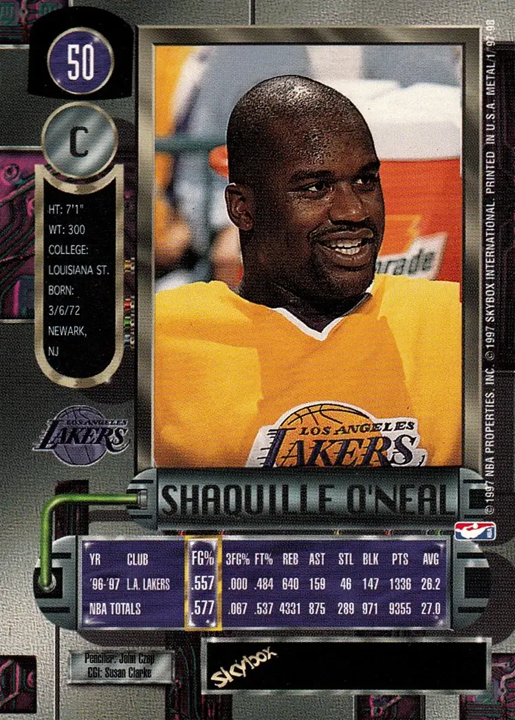 Back of Shaquille O'Neal