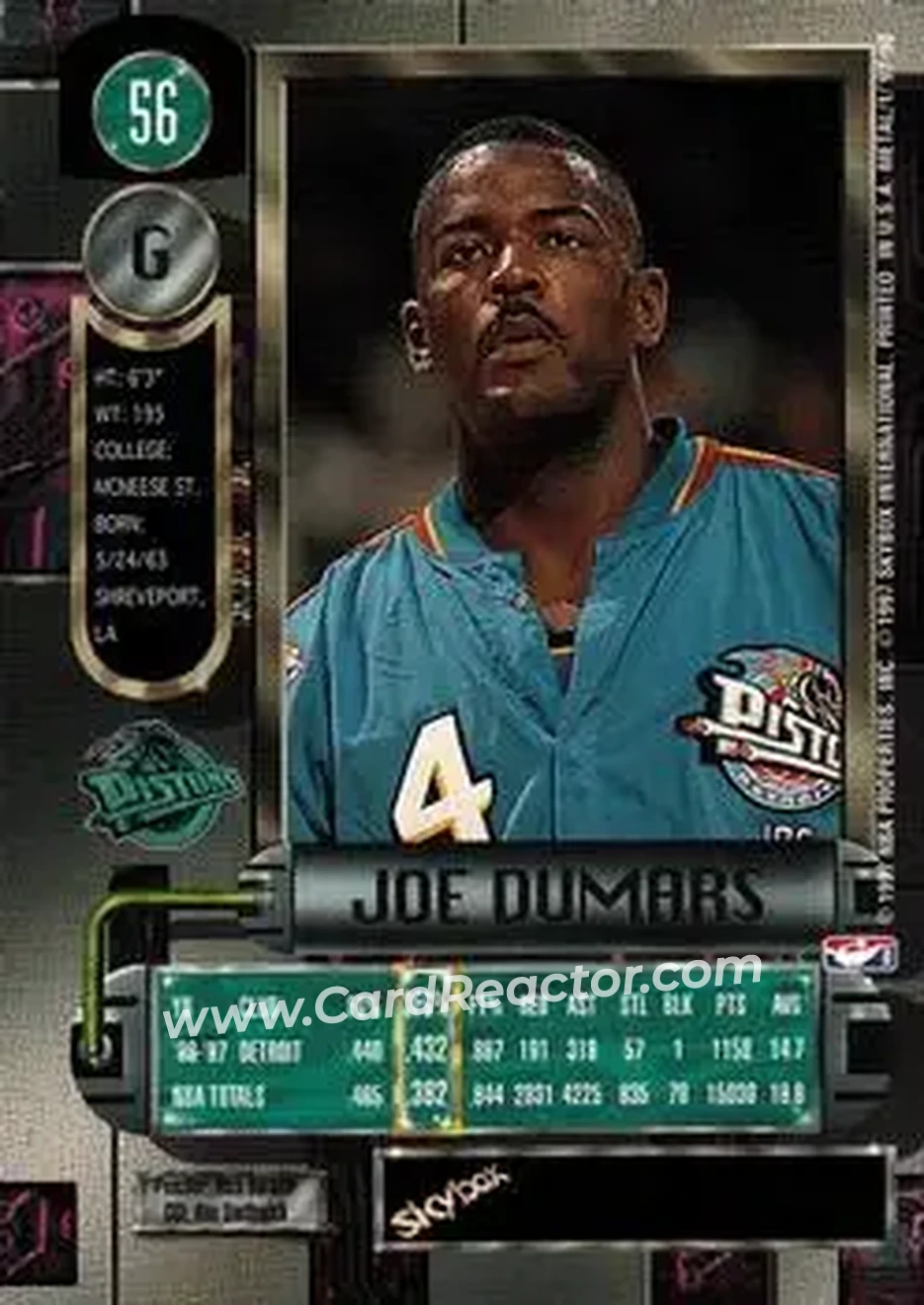 Back of Joe Dumars