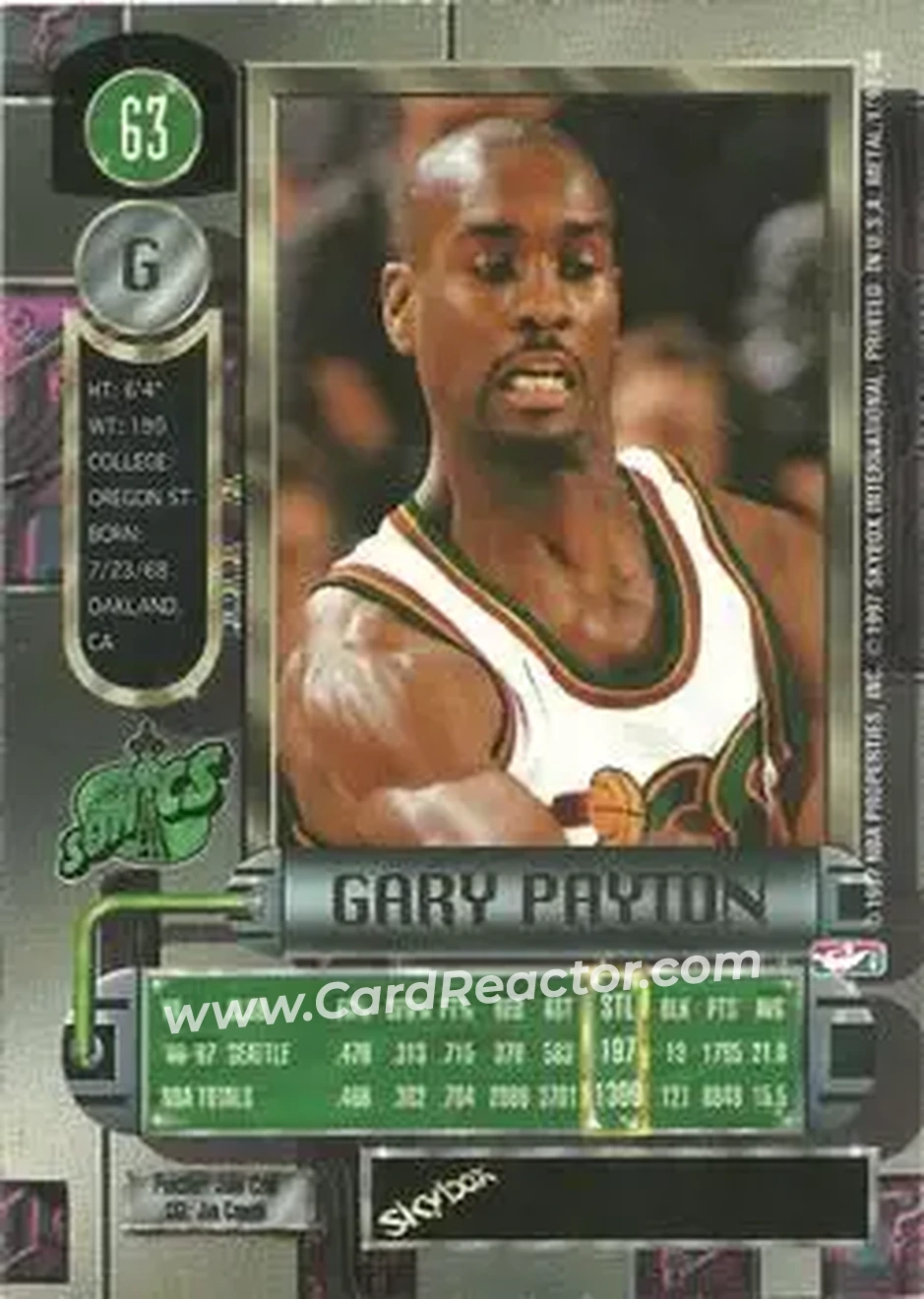 Back of Gary Payton