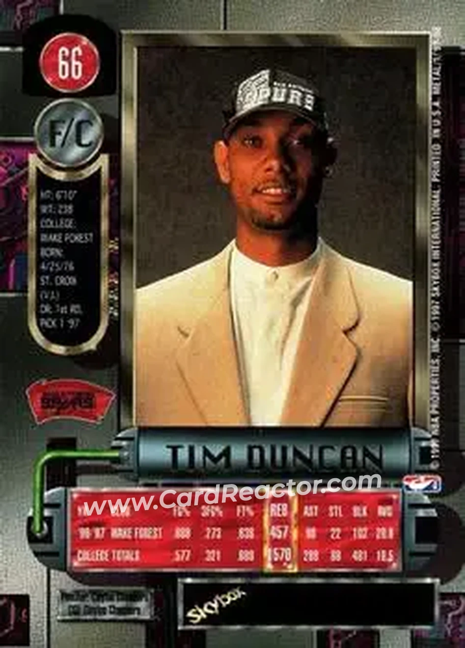 Back of Tim Duncan