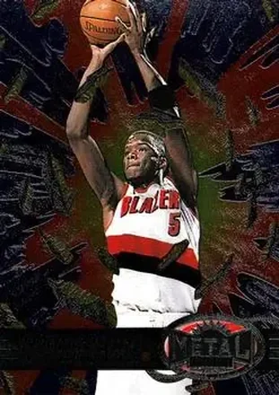 1997-98 Metal Universe #77 - Jermaine O'Neal - Portland Trail Blazers