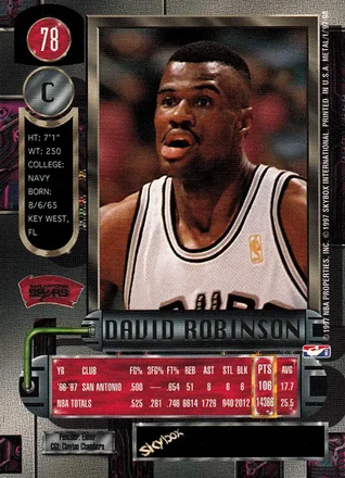 David Robinson Rückseite