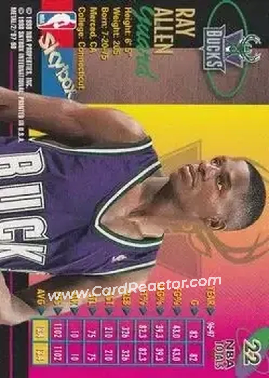 Back of Ray Allen