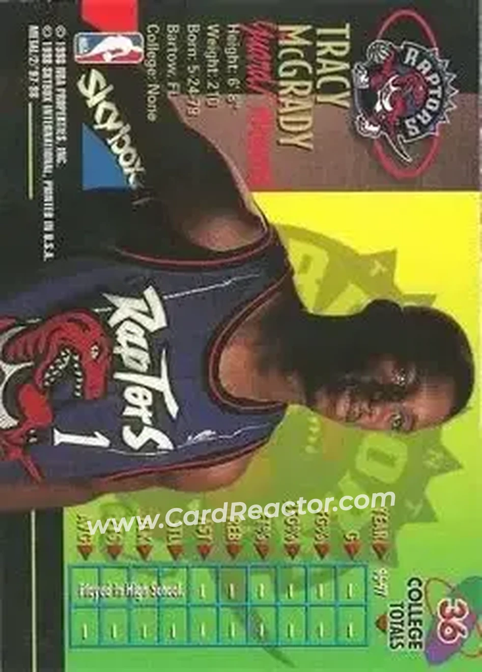 Back of Tracy McGrady