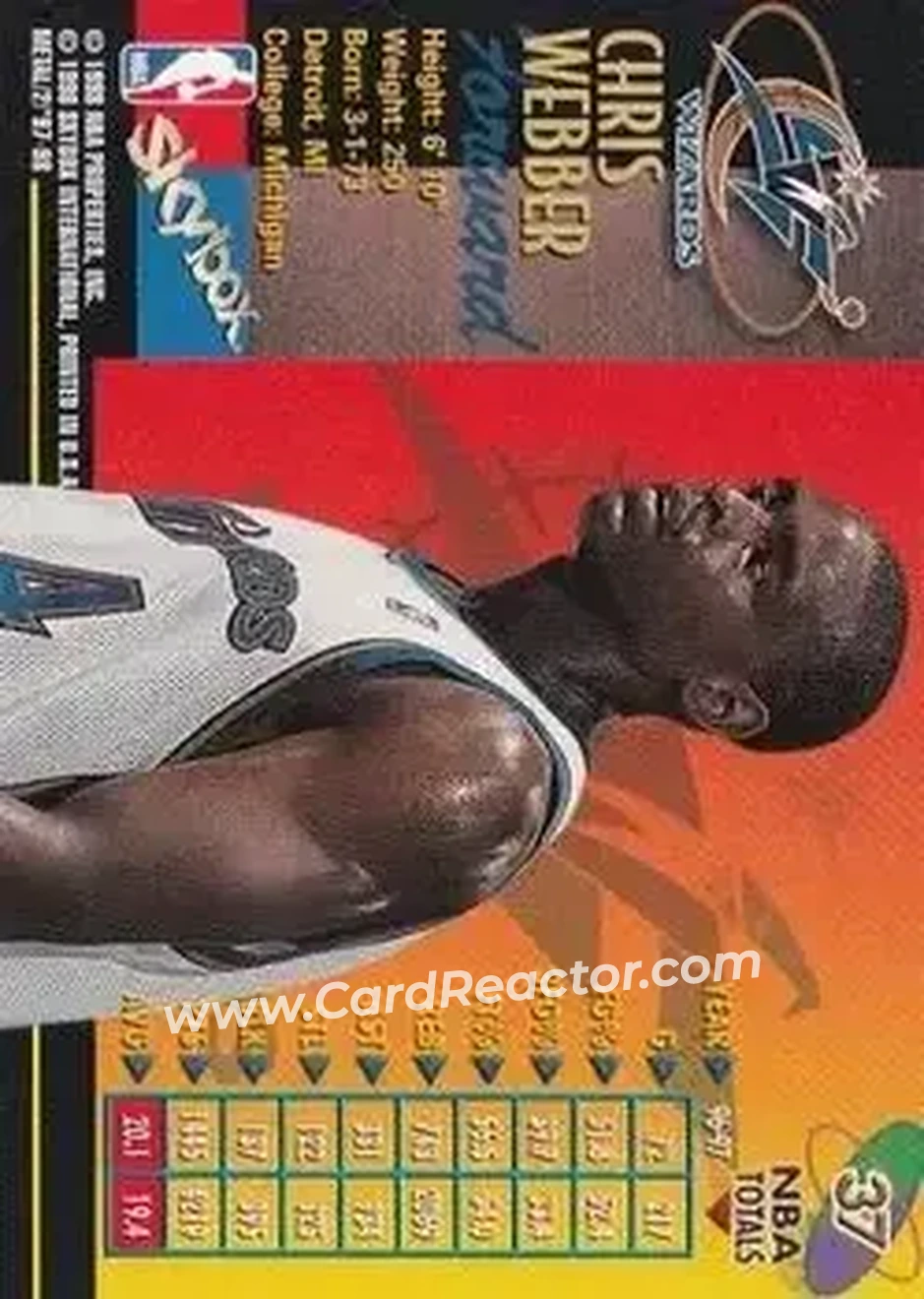 Back of Chris Webber